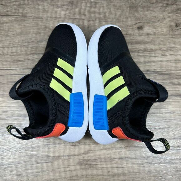 Adidas NMD 360 I [GX8393] Toddler Blk/Neon Yellow/Blue  Sneakers~Size 4K - Picture 6 of 8